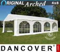 Tenda Eventos Original 4x8m PVC, "Arched", Branco
