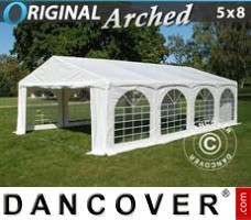 Tenda Eventos Original 5x8m PVC, "Arched", Branco