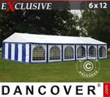 Tenda Eventos Exclusive 6x12m PVC, Azul/Branco