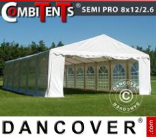 Tenda Eventos SEMI PRO Plus CombiTents® 8x12 (2,6)m 4-em-1, Branco
