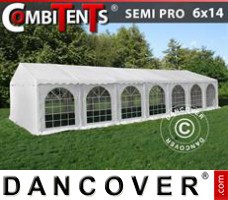 Tenda Eventos SEMI PRO Plus CombiTents® 6x14m, 5-em-1, Branco