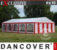 Tenda Eventos Exclusive 6x10m PVC, Vermelho/Branco