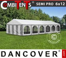 Tenda Eventos SEMI PRO Plus CombiTents® 6x12m, 4-em-1, Cinza/Branco
