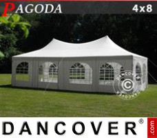 Tenda Eventos Pagoda 4x8m, Branco acinzentado
